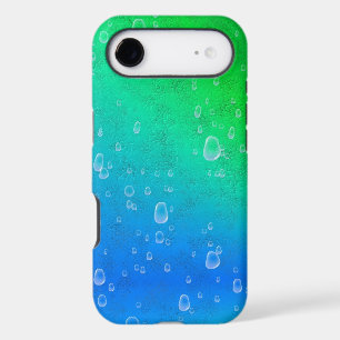 Blue Green Rainbow in Elephant Skin Leather Optik iPhone 17 Air Case