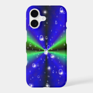 Blue Green Rainbow in Elephant Skin Leather Optik iPhone 17 Case