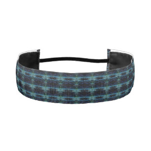 Blue Green Rainbow Stars Pattern Athletic Headband