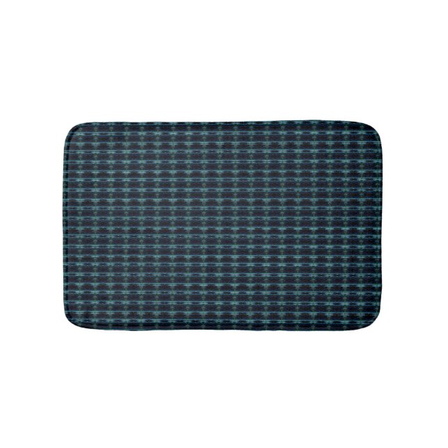 Blue Green Rainbow Stars Pattern Bath Mat (Front)