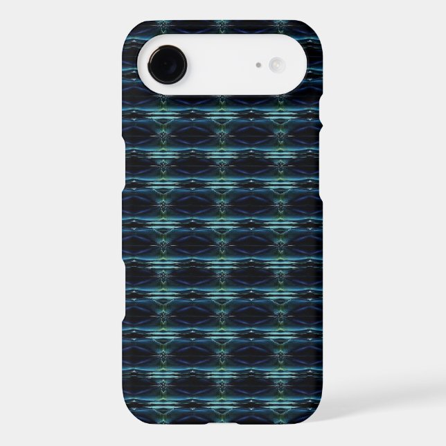 Blue Green Rainbow Stars Pattern iPhone Case (Back)