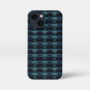 Blue Green Rainbow Stars Pattern iPhone 13 Mini Case
