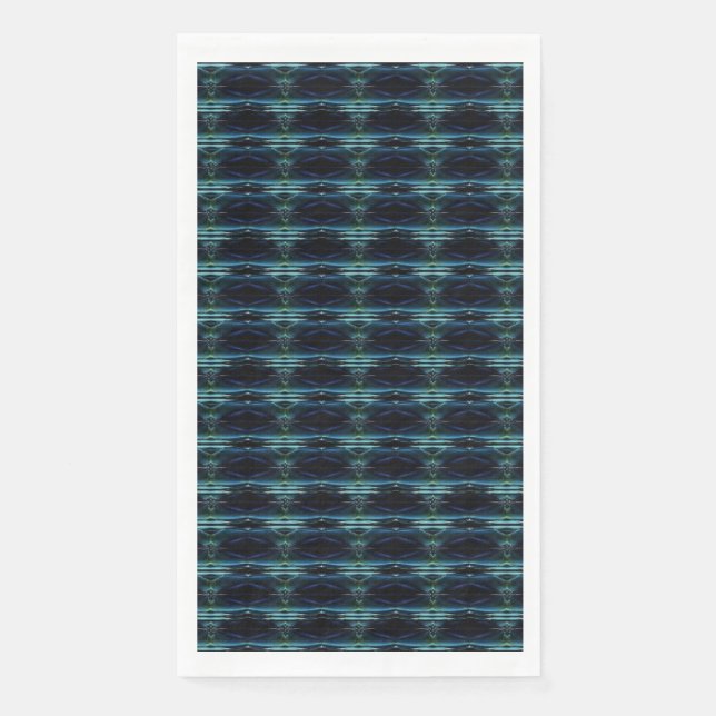 Blue Green Rainbow Stars Pattern Paper Guest Towels (Front)