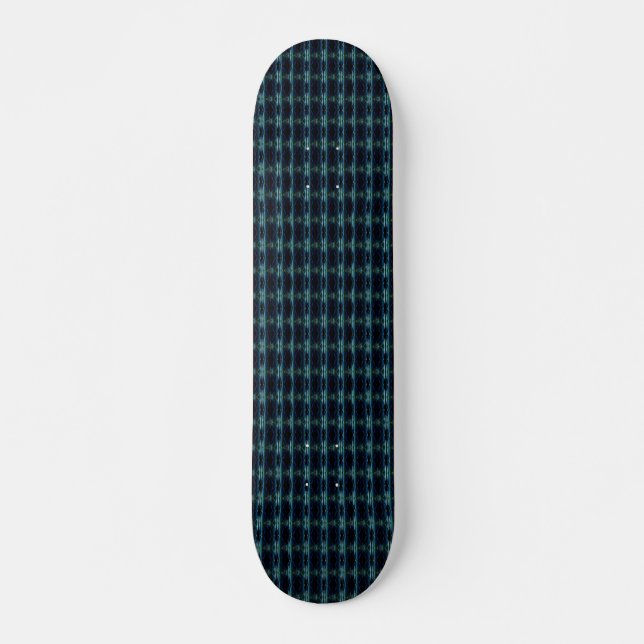 Blue Green Rainbow Stars Pattern Skateboard Deck (Front)