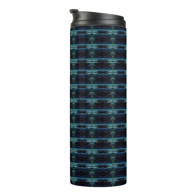 Blue Green Rainbow Stars Pattern Thermal Tumbler (Rotated Right)
