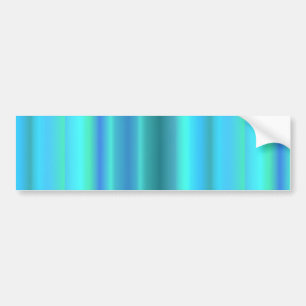 Blue Green Rainbow Stripes Bumper Sticker