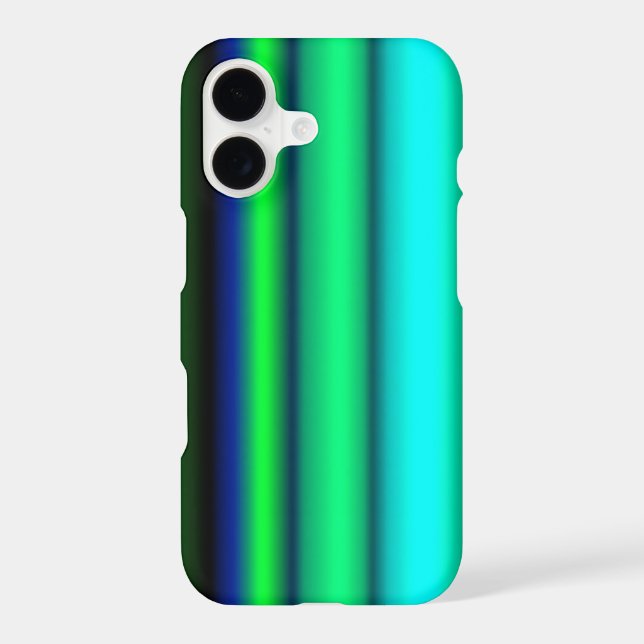 Blue Green Rainbow Stripes Case-Mate iPhone Case (Back)