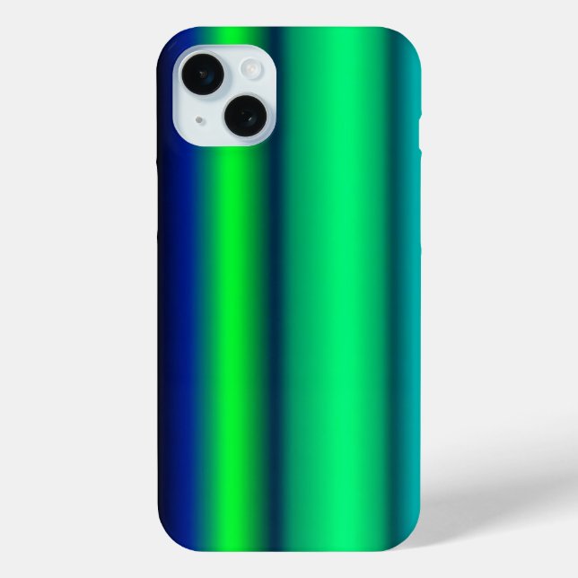 Blue Green Rainbow Stripes Case-Mate iPhone Case (Back)