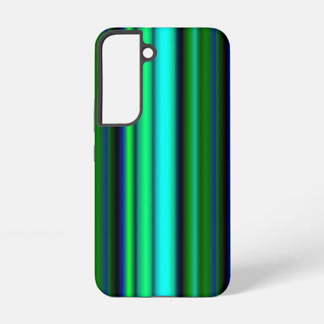 Blue Green Rainbow Stripes Samsung Galaxy Case (Back)