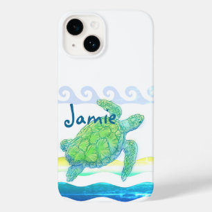 Blue & Green Sea Turtle Case-Mate iPhone 14 Case