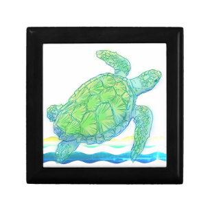 Blue & Green Sea Turtle Gift Box