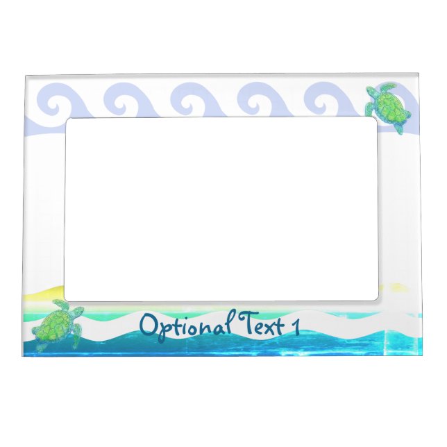 Blue & Green Sea Turtle Magnetic Frame (Front)