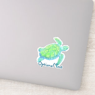 Blue & Green Sea Turtle Sticker