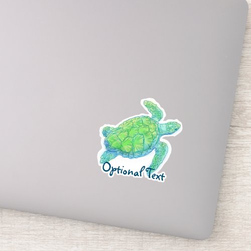 Blue  Green Sea Turtle Sticker