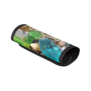 Blue Green Seaglass Luggage Handle Wraps Custom