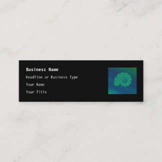 Blue, Green Shell. Abstract Art Design. Mini Business Card