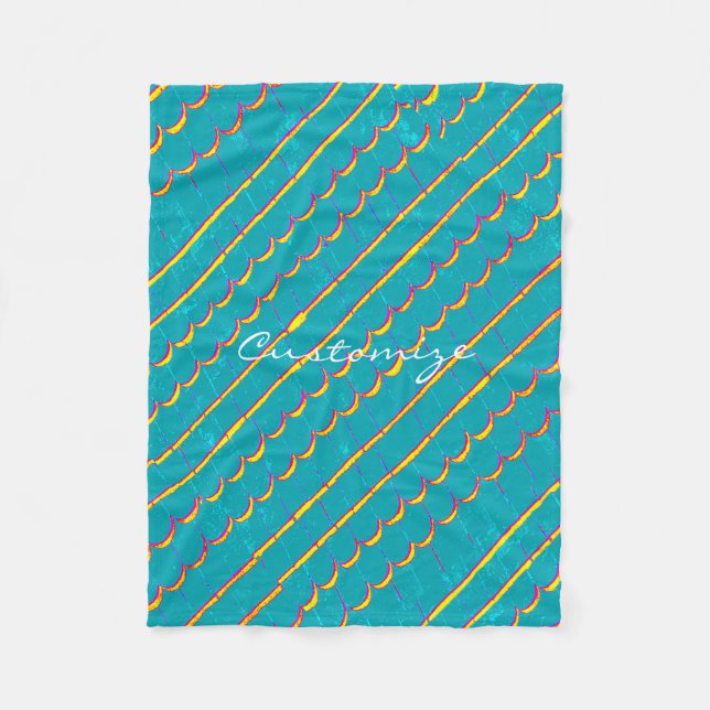 blue-green shingles Thunder_Cove Fleece Blanket (Front)