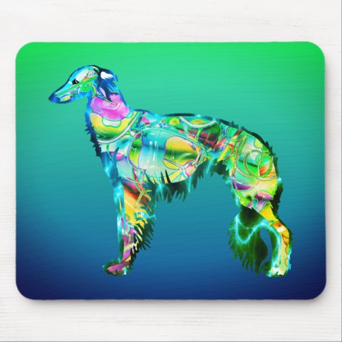 Blue_Green Silken Windhound Mouse Pad