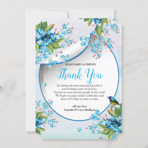 Blue Green & Soft Pinks Invitation