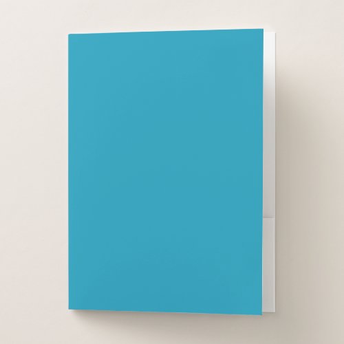 Blue_green solid color  pocket folder