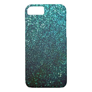 Blue/green Sparkle Glitter Iphone 7 Case by ConstanceJudes at Zazzle