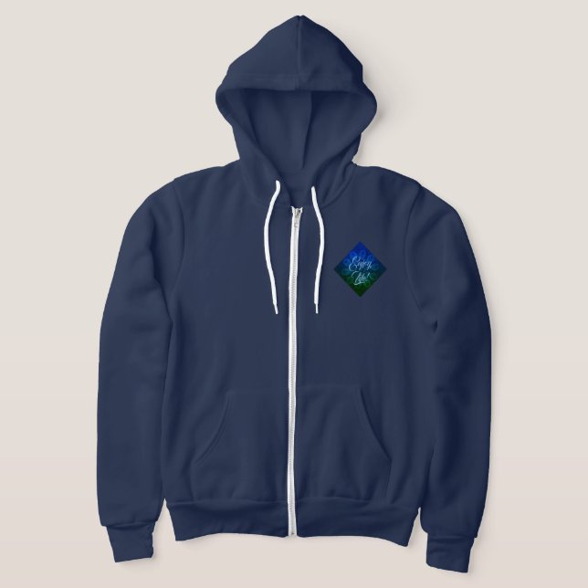 Blue Green Starburst Enjoy Life Design Hoodie (Laydown)