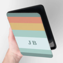 Blue Green Stripe Monogram