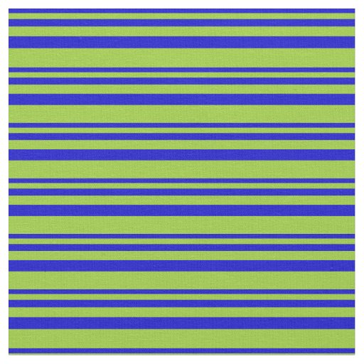 Blue & Green Striped/Lined Pattern Fabric