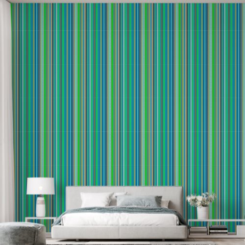 Blue Green Stripes Wallpaper Wallpaper