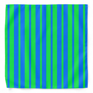 Blue Green Stylish Stripes Pattern Design Bandana