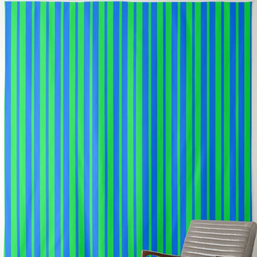 Blue Green Stylish Stripes Pattern Design  Fabric