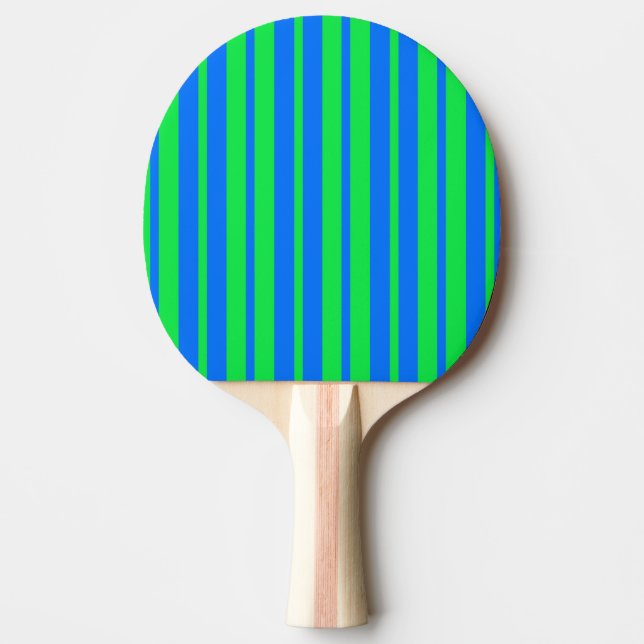 Blue Green Stylish Stripes Pattern Design  Ping Pong Paddle (Front)