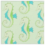 Blue Green Summer Seahorse Seahorses Beach Marine Fabric