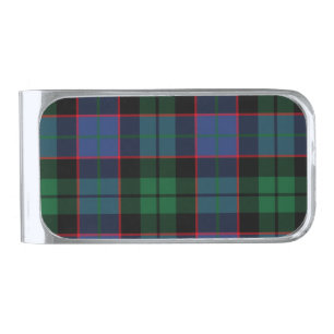 Blue Green Tartan Money Clip
