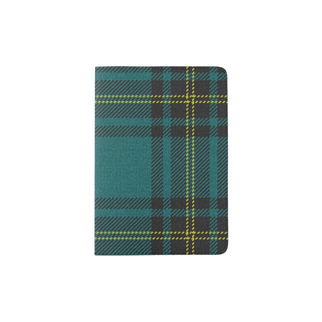 Blue-Green Tartan Passport Holder (Front)