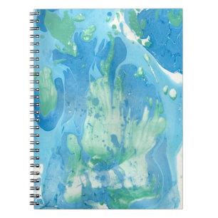 Blue Green Template Trendy Modern Abstract Notebook