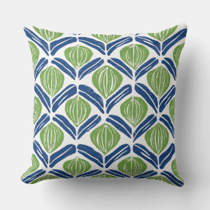 Blue & Green Throw Pillow