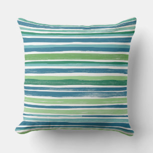Blue & Green Throw Pillow