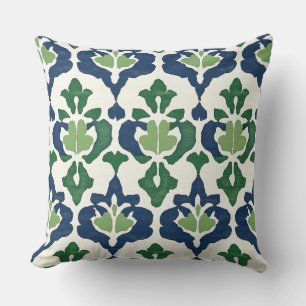 Blue & Green Throw Pillow