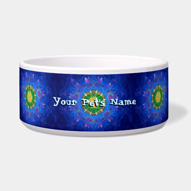 Blue-Green Tie Dye Bowl (Front)