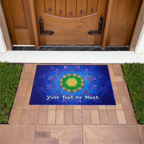 Blue_Green Tie Dye Doormat