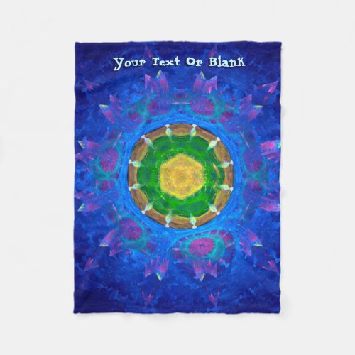 Blue_Green Tie Dye Fleece Blanket