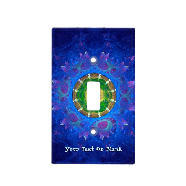 Blue-Green Tie Dye Light Switch Cover (Front)