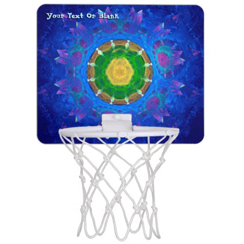 Blue_Green Tie Dye Mini Basketball Hoop