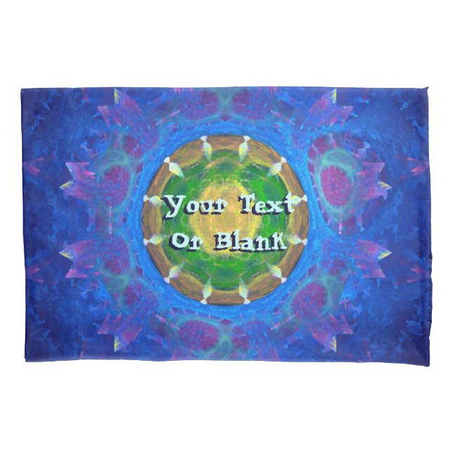 Blue-Green Tie Dye Pillow Case (Front)