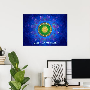 Blue-Green Tie Dye Poster