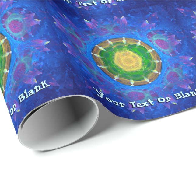 Blue-Green Tie Dye Wrapping Paper (Roll Corner)