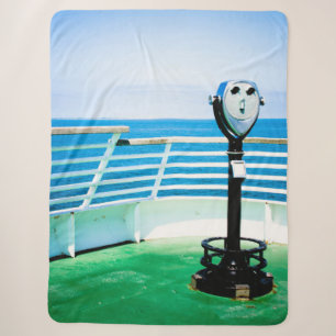 Blue Green Tourist Binoculars Sherpa Blanket