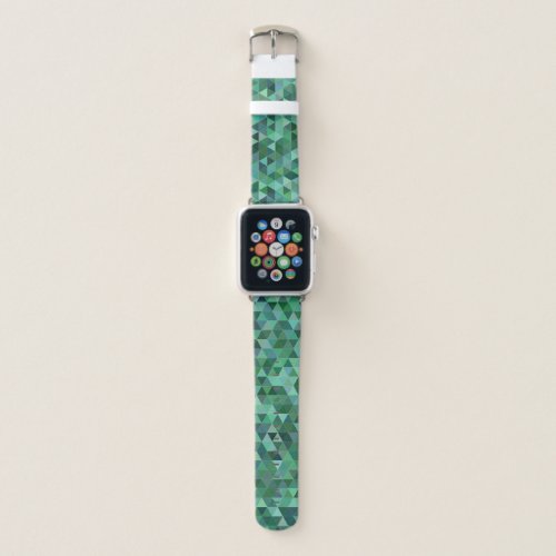 Blue Green Triangles Design Apple Watch Band