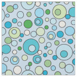 Blue Green Turquoise Bubbles Spot Pattern Print Fabric